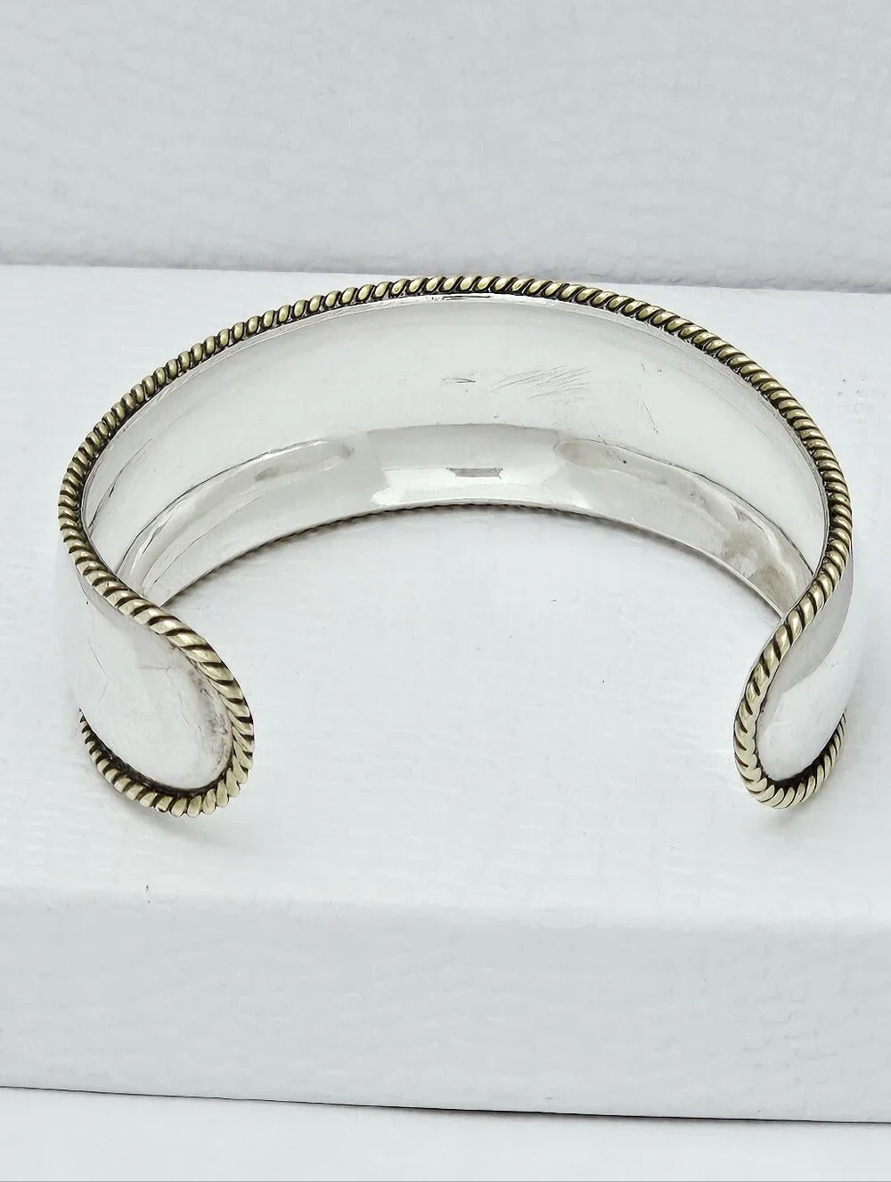 Silpada Rare Sterling Silver Braided/Twisted Brass Vintage Cuff XB168/B0168